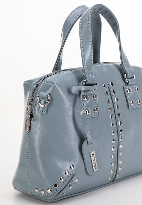 Wittchen Damen-Aktentasche aus Öko-Leder mit Quaste, blau - Image 5