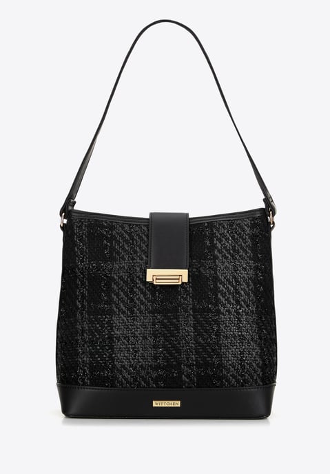 Wittchen Damen-Tasche aus Bouclé-Stoff, Schwarz, Polyester - Image 1
