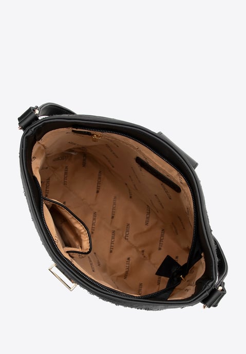 Wittchen Damen-Tasche aus Bouclé-Stoff, Schwarz, Polyester - Image 3