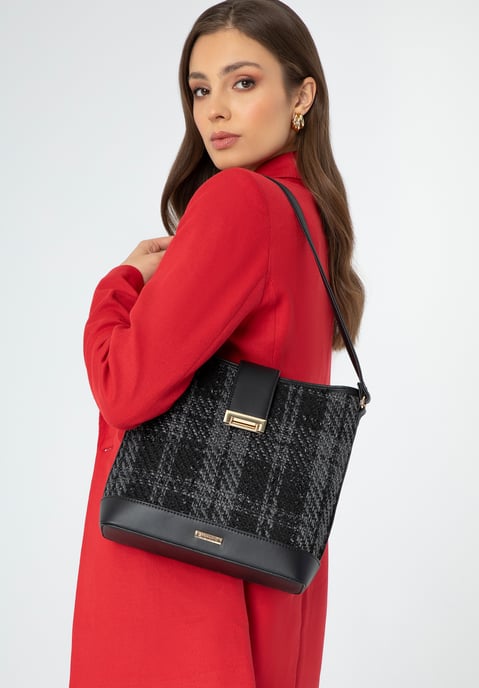 Wittchen Damen-Tasche aus Bouclé-Stoff, Schwarz, Polyester - Image 6