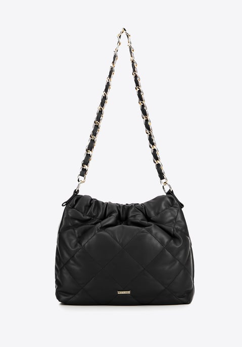 Wittchen Damen-Handtasche aus schwarzem Kunstleder mit Kette - Image 1