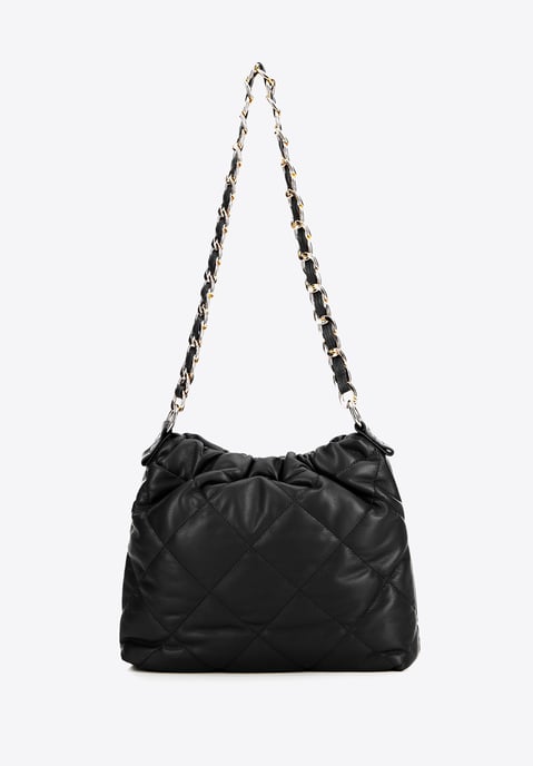 Wittchen Damen-Handtasche aus schwarzem Kunstleder mit Kette - Image 2