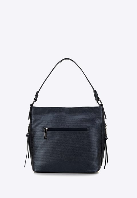 Wittchen Damenhandtasche, Tasche aus Öko-Leder, glänzend marineblau - Image 1