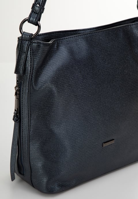 Wittchen Damenhandtasche, Tasche aus Öko-Leder, glänzend marineblau - Image 3