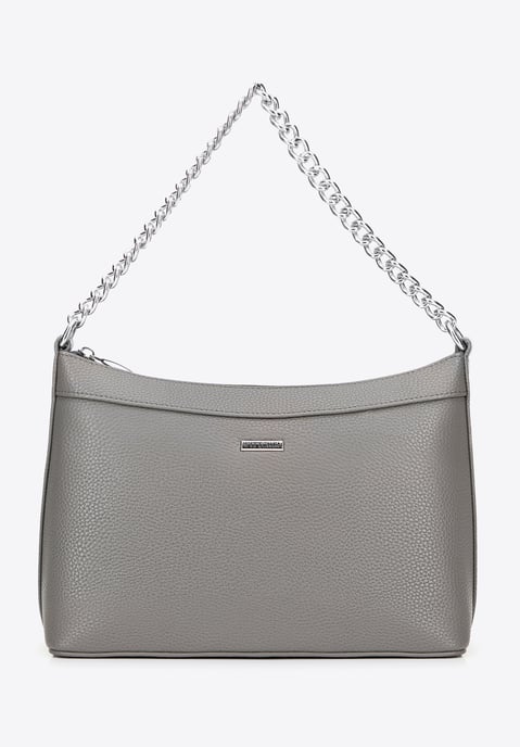 Wittchen Damen-Schultertasche aus grauem und silbernem Öko-Leder - Image 3