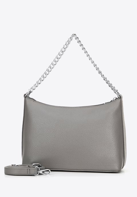 Wittchen Damen-Schultertasche aus grauem und silbernem Öko-Leder - Image 4