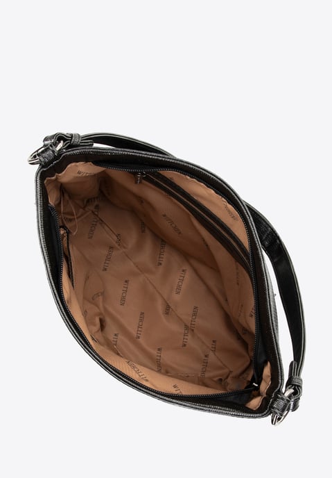 Wittchen Damenhandtasche, Tasche aus Öko-Leder, glänzend schwarz - Image 2