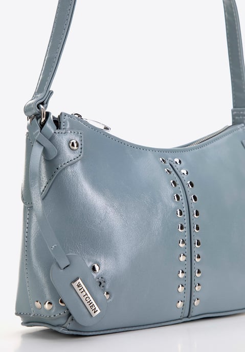 Wittchen Damen-Schultertasche mit Nieten, blau, Öko-Leder - Image 4