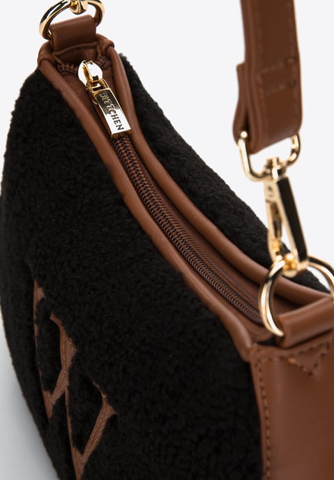 Wittchen Damen-Baguette-Handtasche mit Kunstfell, klein - Image 4