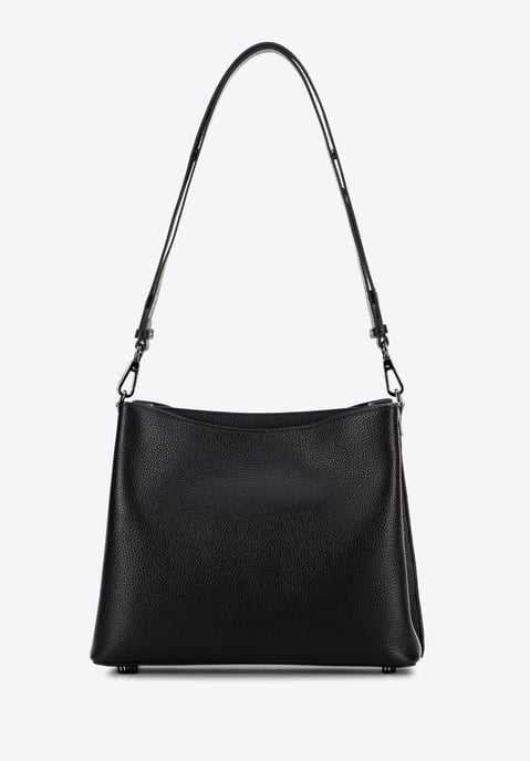 Wittchen Damen-Schultertasche aus Leder mit Schnalle, schwarz und graphitfarben - Image 3