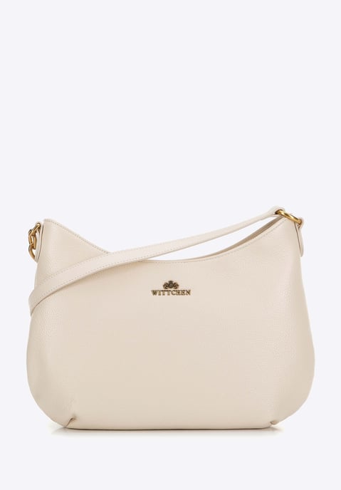 Wittchen Damen-Schultertasche aus Leder mit Kette, Creme, Naturleder - Image 1