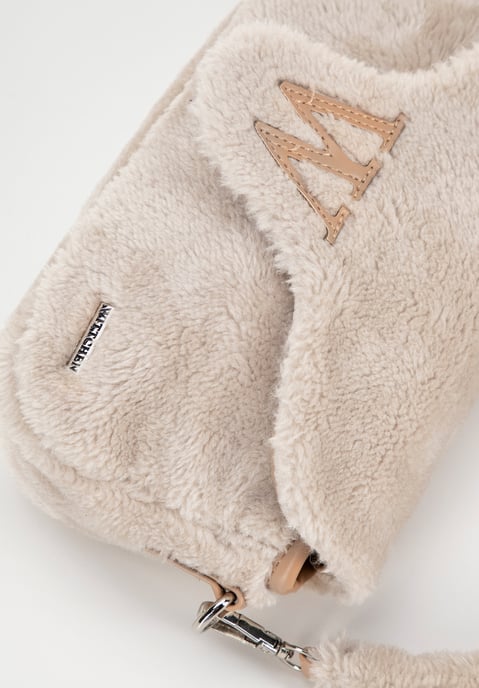 Wittchen Damen-Umhängetasche mit Fellbesatz, Creme, cremefarbenes Polyester - Image 4
