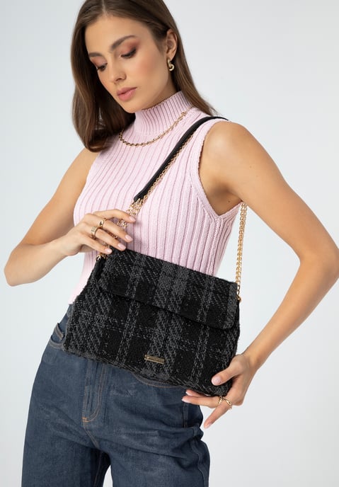 Wittchen Bouclé Messenger Bag für Damen, Schwarz, Polyester - Image 5