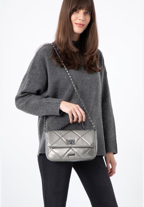 Wittchen Damenhandtasche, gesteppt mit Quadraten an einer Kette, klein - Image 4
