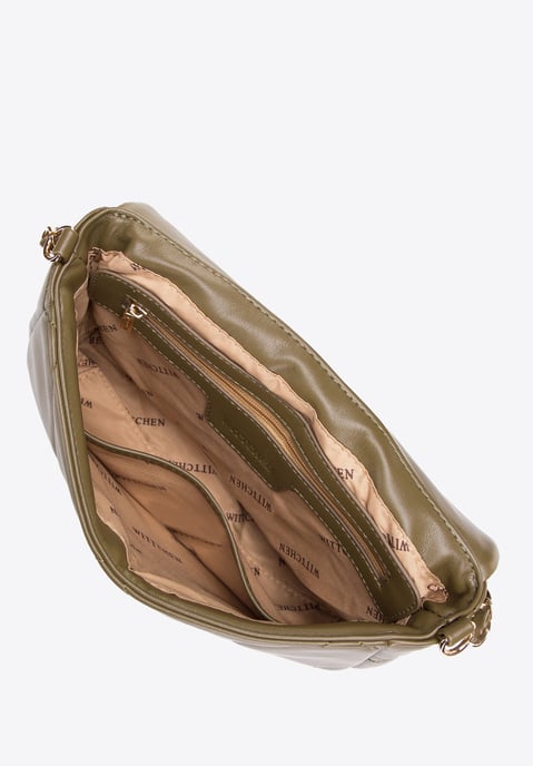 Wittchen Damenhandtasche, gesteppt mit Quadraten an einer Kette, klein, grün - Image 2