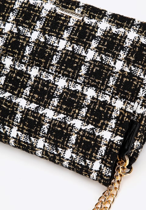 Wittchen Damen Bouclé Messenger Bag aus schwarzem und weißem Polyester - Image 4