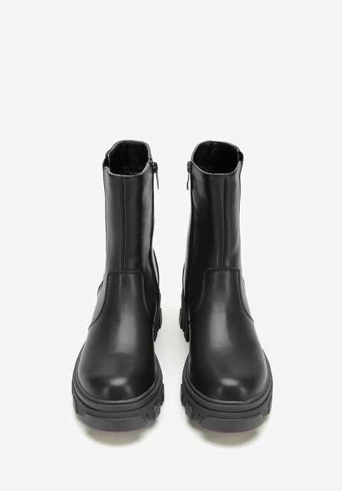 Wittchen Damen-Plateau-Stiefel aus Leder, Schwarz, Naturleder - Image 2