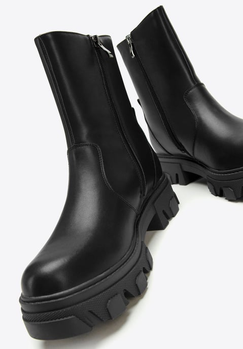 Wittchen Damen-Plateau-Stiefel aus Leder, Schwarz, Naturleder - Image 6
