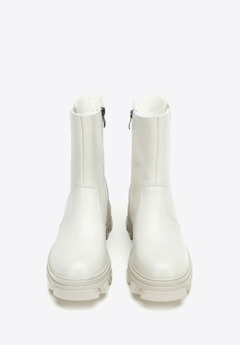 Wittchen Damen-Chelsea-Boots aus Leder mit grau-beigem Plateau - Image 2