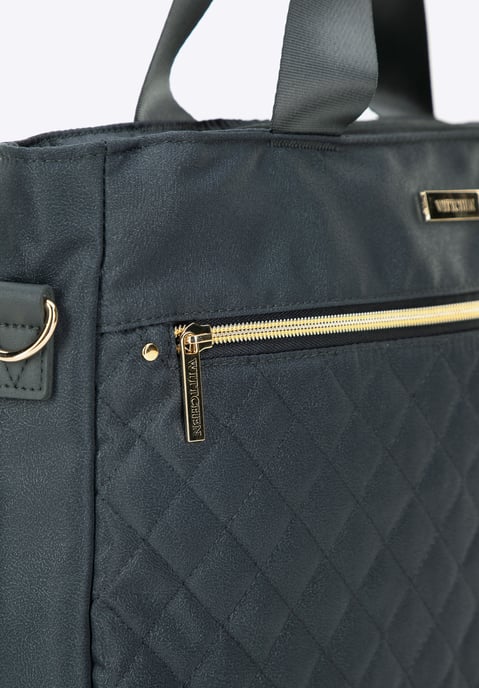 Wittchen Damen-Laptoptasche (14 Zoll) mit Steppung, graues Polyester - Image 4