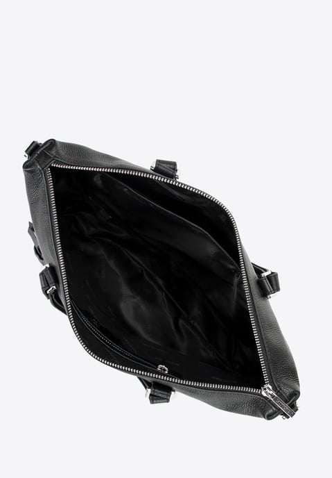 Wittchen Damen-Laptoptasche aus Leder, 15 Zoll, mit Quaste, Schwarz, Naturleder - Image 2