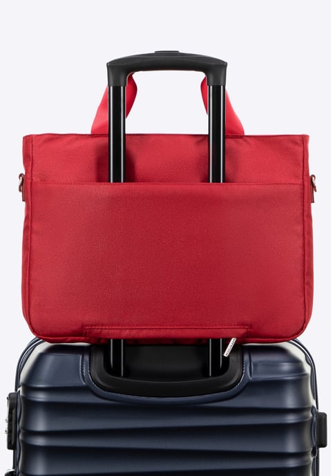 Wittchen Damen-Laptoptasche (14 Zoll) mit Steppung, Kirschrot, Polyester - Image 4