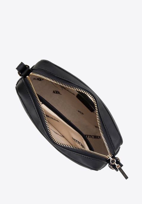 Wittchen Damen-Umhängetasche aus Jacquard und Kunstleder, schwarz und rosa - Image 2
