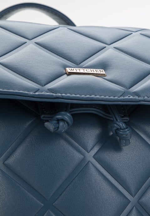 Wittchen Damen-Rucksack aus geometrisch gestepptem Öko-Leder, dunkelblau - Image 3