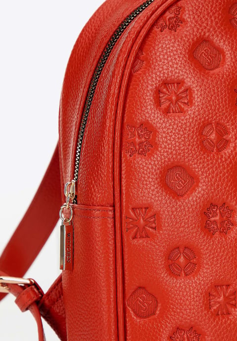 Wittchen Damenrucksack aus orangefarbenem geprägtem Leder - Image 3
