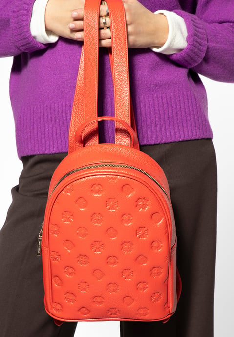Wittchen Damenrucksack aus orangefarbenem geprägtem Leder - Image 5