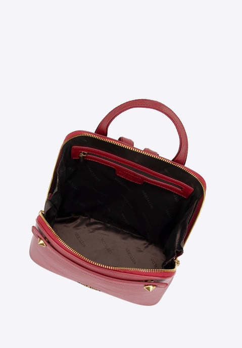 Wittchen Damen-Lederrucksack, trapezförmig, rot, Naturleder - Image 3