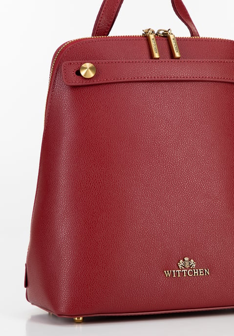 Wittchen Damen-Lederrucksack, trapezförmig, rot, Naturleder - Image 4