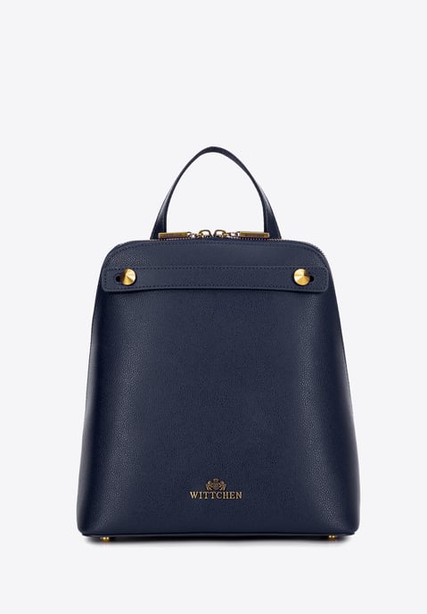 Wittchen Damen-Lederrucksack, trapezförmig, marineblau, Naturleder - Image 1