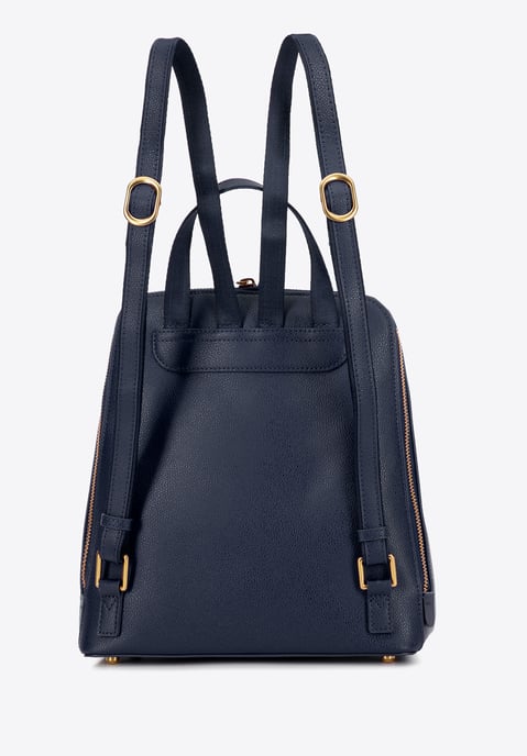 Wittchen Damen-Lederrucksack, trapezförmig, marineblau, Naturleder - Image 2