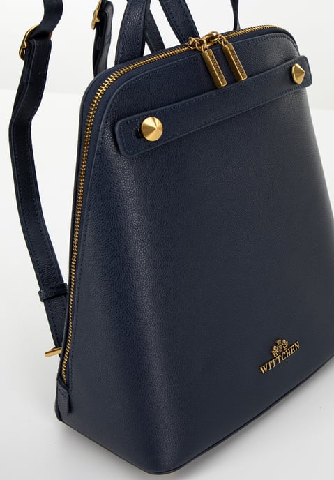 Wittchen Damen-Lederrucksack, trapezförmig, marineblau, Naturleder - Image 4