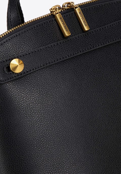 Wittchen Damen-Lederrucksack, trapezförmig, Schwarz, Naturleder - Image 4