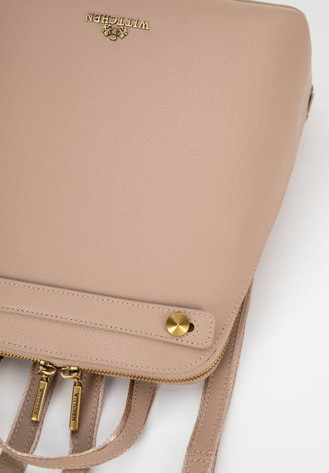 Wittchen Damen-Lederrucksack, trapezförmig, beige, Naturleder - Image 4