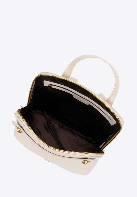 Wittchen Damen-Lederrucksack, trapezförmig, cremefarben, Naturleder - Image 3