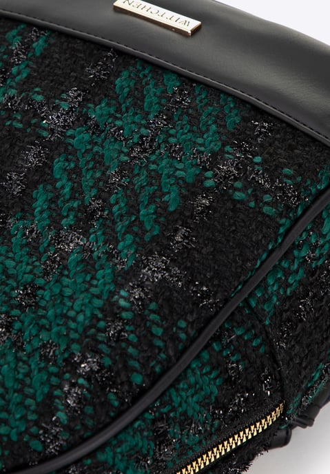Wittchen Damenrucksack aus schwarzem und grünem Polyester-Bouclé-Gewebe - Image 3