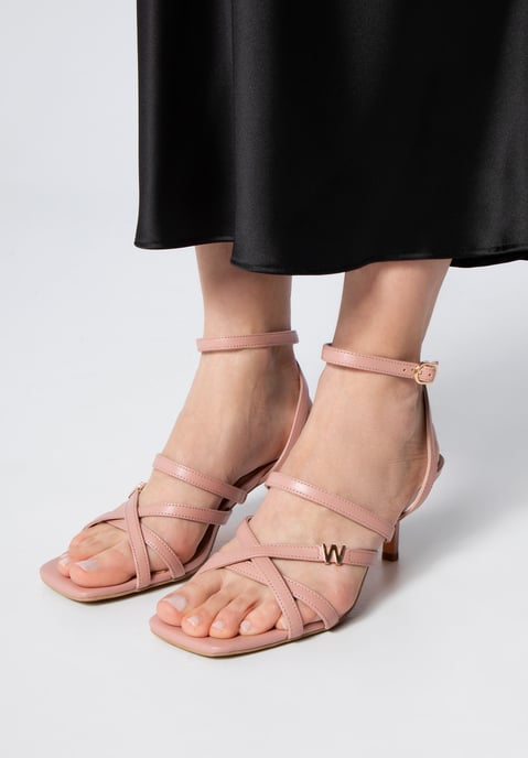 Wittchen Damen-Ledersandalen mit Riemchen und Stilettoabsatz, Altrosa - Image 2