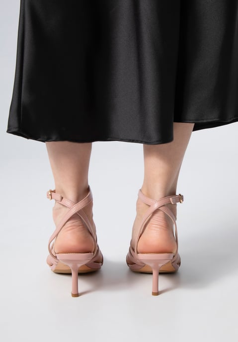 Wittchen Damen-Ledersandalen mit Riemchen und Stilettoabsatz, Altrosa - Image 3