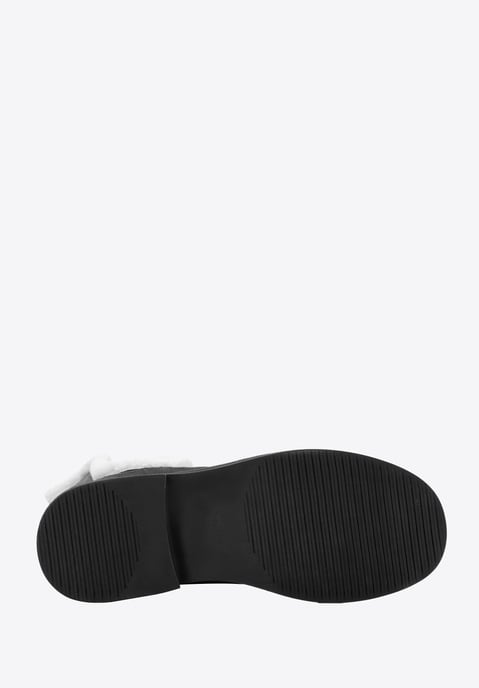 Wittchen Damen-Chelsea-Boots aus Wildleder mit Kunstfellbesatz, Schwarz - Image 4