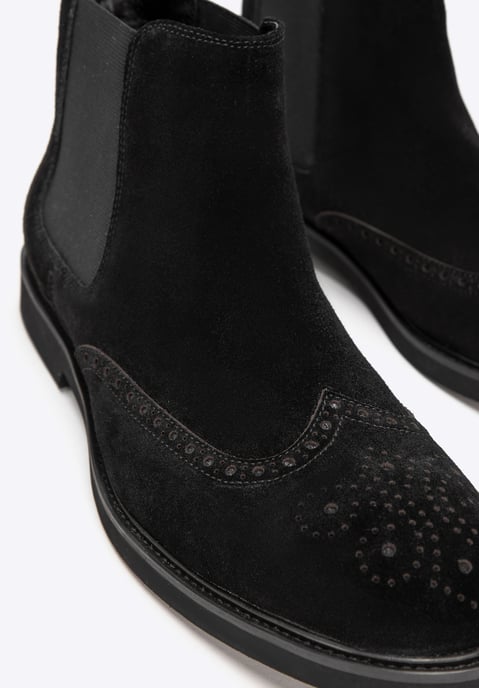 Wittchen Herren-Chelsea-Boots aus schwarzem Wildleder - Image 6