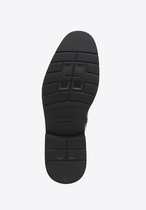 Wittchen Herren-Chelsea-Boots aus Leder mit Krokodilleder-Einsätzen, Schwarz - Image 4