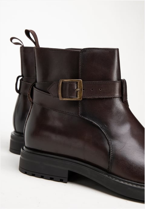 Wittchen Herren-Chelsea-Boots aus Leder mit Schnalle, Braun, Naturleder - Image 5