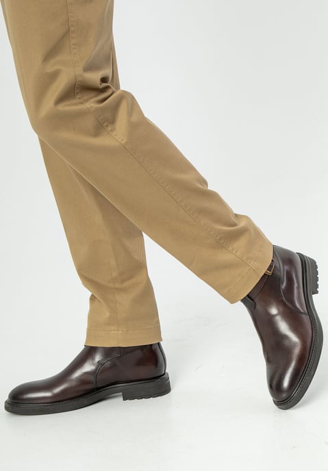 Wittchen Herren-Chelsea-Boots aus Leder mit Schnalle, Braun, Naturleder - Image 6