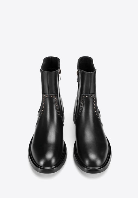 Wittchen Damen-Chelsea-Boots aus Leder mit Ziernieten, schwarz, Naturleder - Image 2