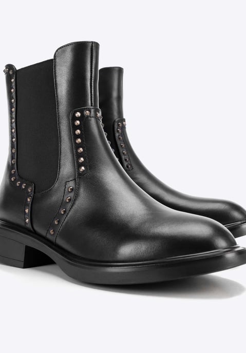 Wittchen Damen-Chelsea-Boots aus Leder mit Ziernieten, schwarz, Naturleder - Image 5