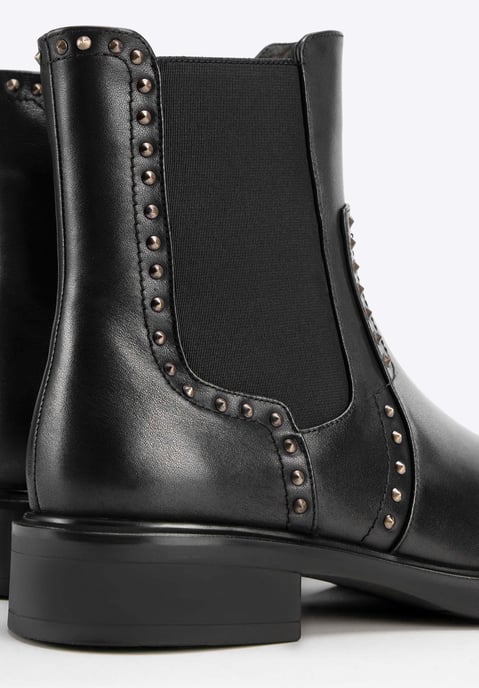 Wittchen Damen-Chelsea-Boots aus Leder mit Ziernieten, schwarz, Naturleder - Image 6