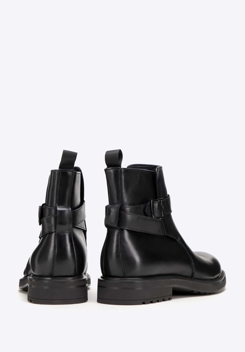 Wittchen Herren-Chelsea-Boots aus Leder mit Schnalle, Schwarz, Naturleder - Image 3